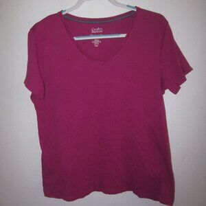 Croft & Barrow The Classic Tee in Fuchsia Size L